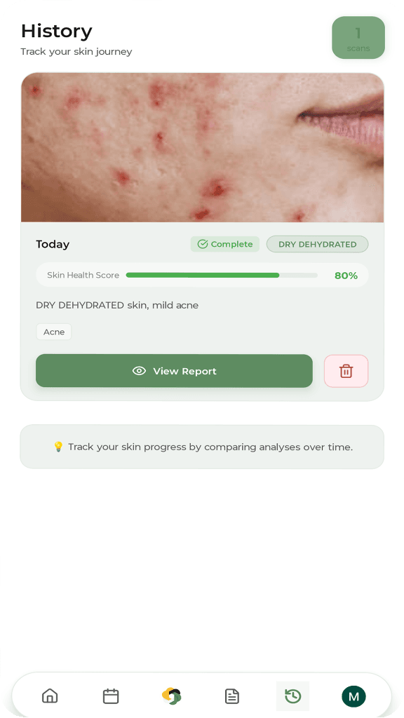 App progress history